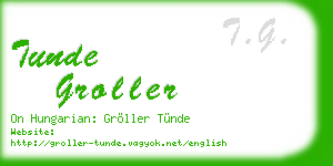 tunde groller business card